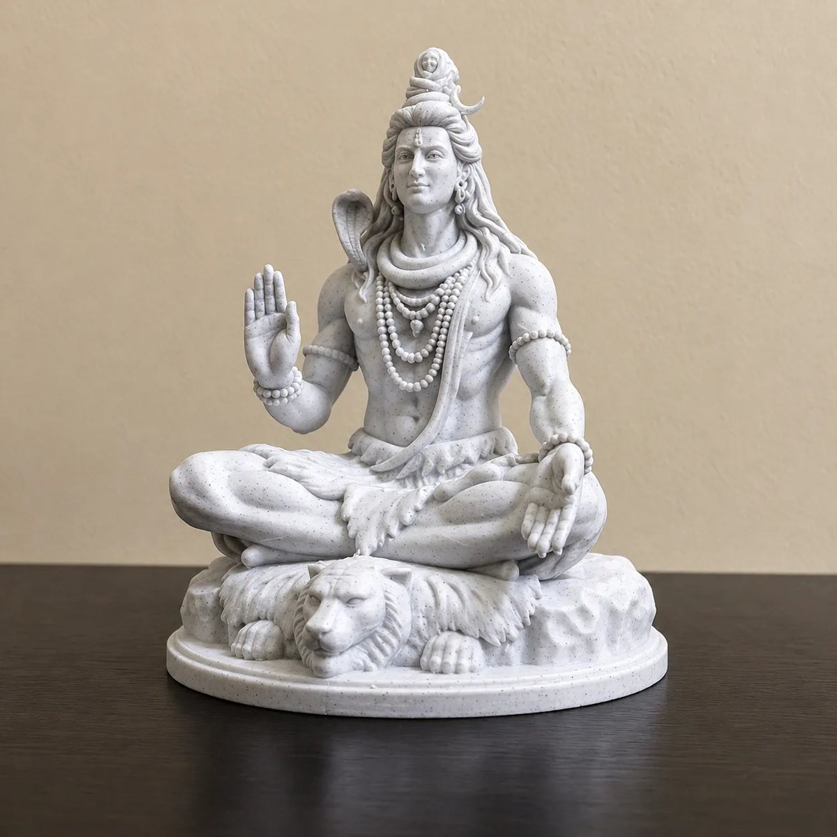 3D Printed Lord Shiva Statue – Seated Blessing Pose | Spiritual Home Décor