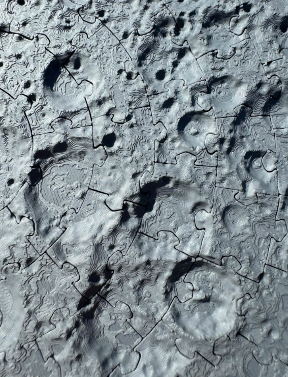 Moon Surface Jigsaw Puzzle | 91-Piece 3D Lunar Puzzle