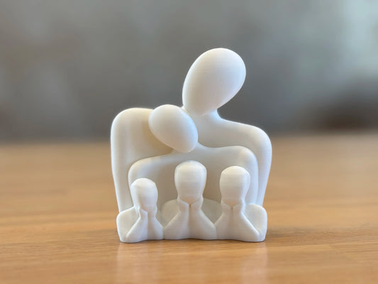 Sculpture Family with 3 Children