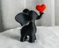 Black Elephant with heart