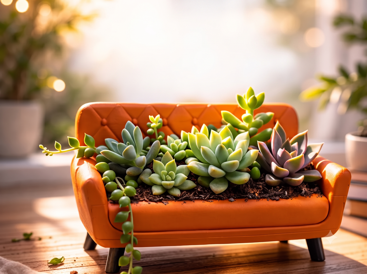 Couch Planter | 3D Printed Sofa Side Plant Holder for Home Decor