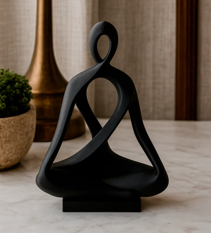 Abstract Yogi Sculpture – Minimalist Figurine