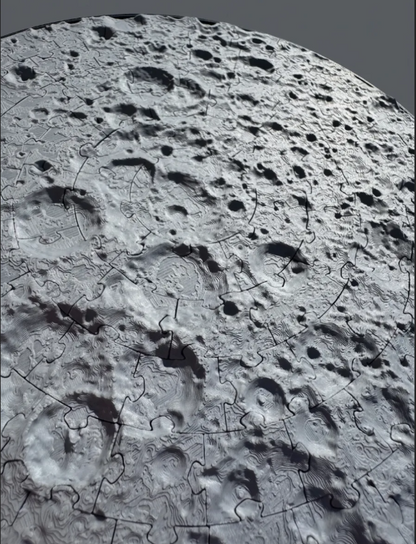 Moon Surface Jigsaw Puzzle | 91-Piece 3D Lunar Puzzle