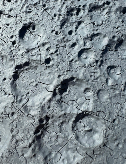 Moon Surface Jigsaw Puzzle | 91-Piece 3D Lunar Puzzle