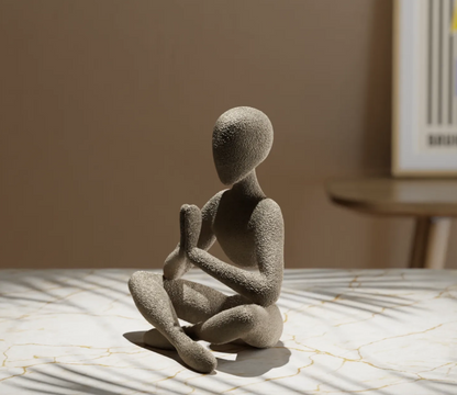 3D Printed Prayer Sculpture – Minimalist Spiritual Figurine | Meditation Décor