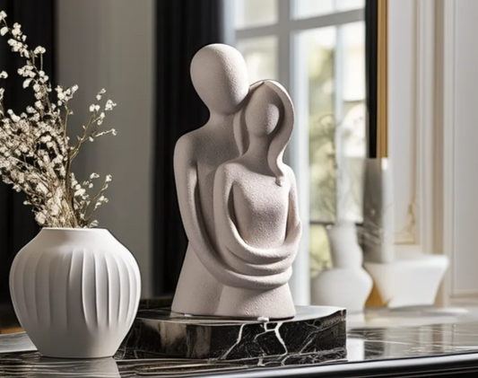 Couple Sculpture | Modern Romantic Home Décor Statue