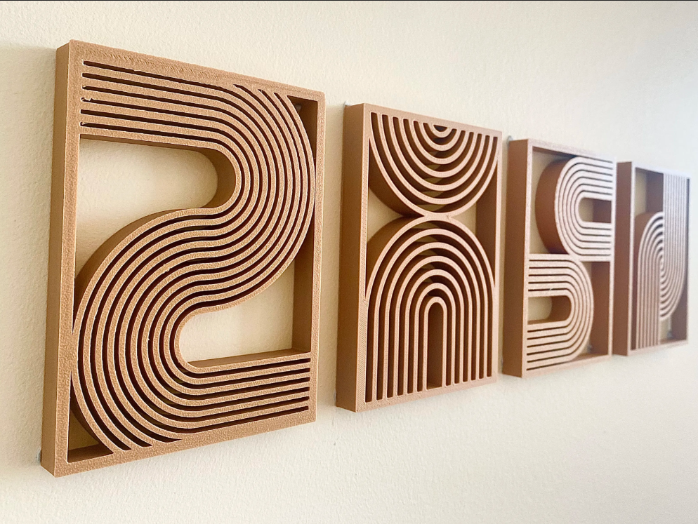 3D Printed Abstract Geometric Wall Decor | Analog Layers