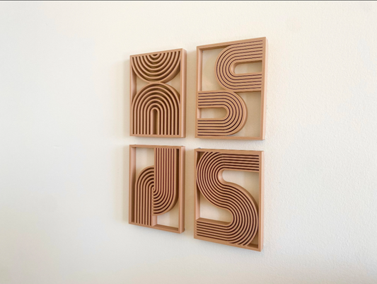 3D Printed Abstract Geometric Wall Decor | Analog Layers