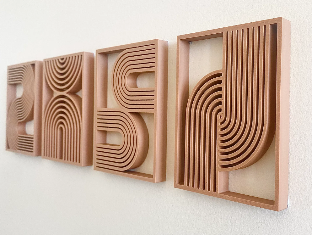 3D Printed Abstract Geometric Wall Decor | Analog Layers