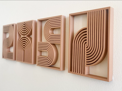 3D Printed Abstract Geometric Wall Decor | Analog Layers