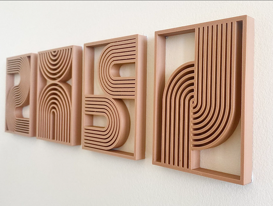 3D Printed Abstract Geometric Wall Decor | Analog Layers
