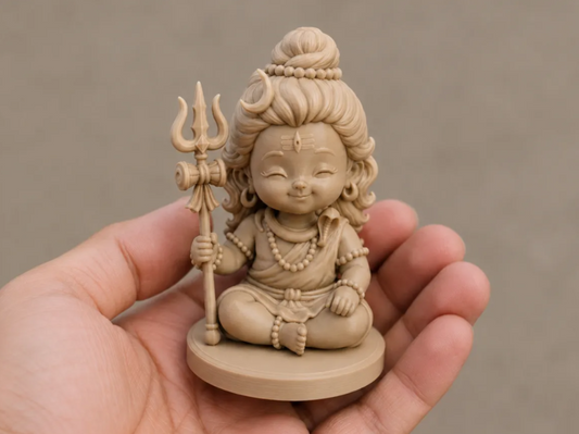 Cute Baby Shiva Chibi Statue | 3D Printed Lord Shiva Figurine