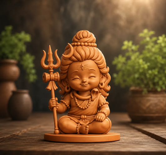 Cute Baby Shiva Chibi Statue | 3D Printed Lord Shiva Figurine