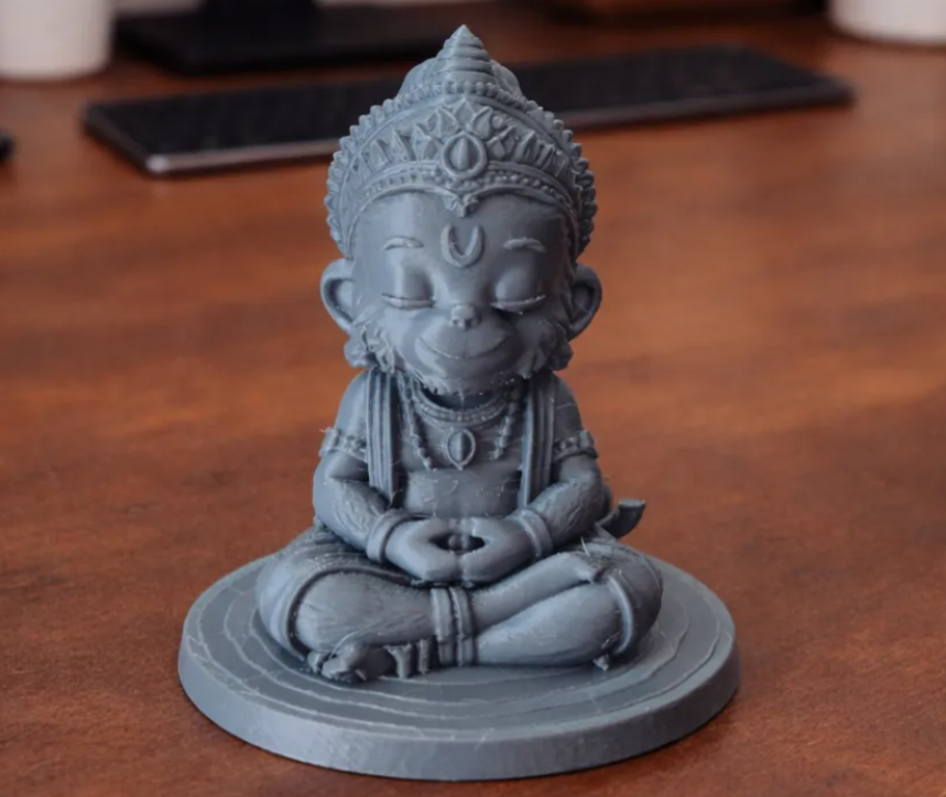 Bal Hanuman 3D Printed Statue | Cute Baby Hanuman Figurine for Home Decor