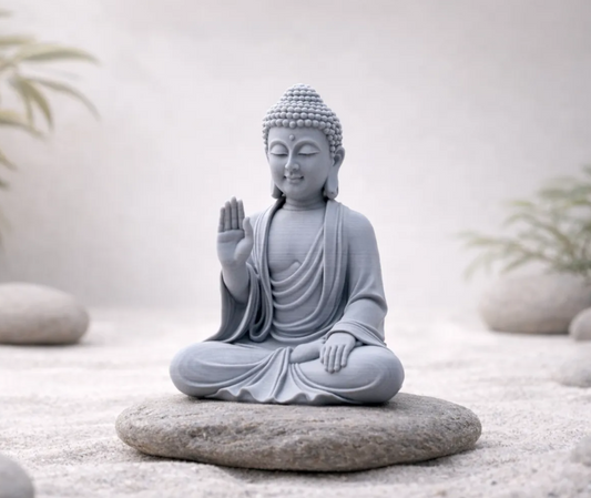 Seated Buddha Statue – 3D Printed Meditation Sculpture for Home & Office Decor