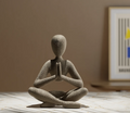 3D Printed Prayer Sculpture – Minimalist Spiritual Figurine | Meditation Décor