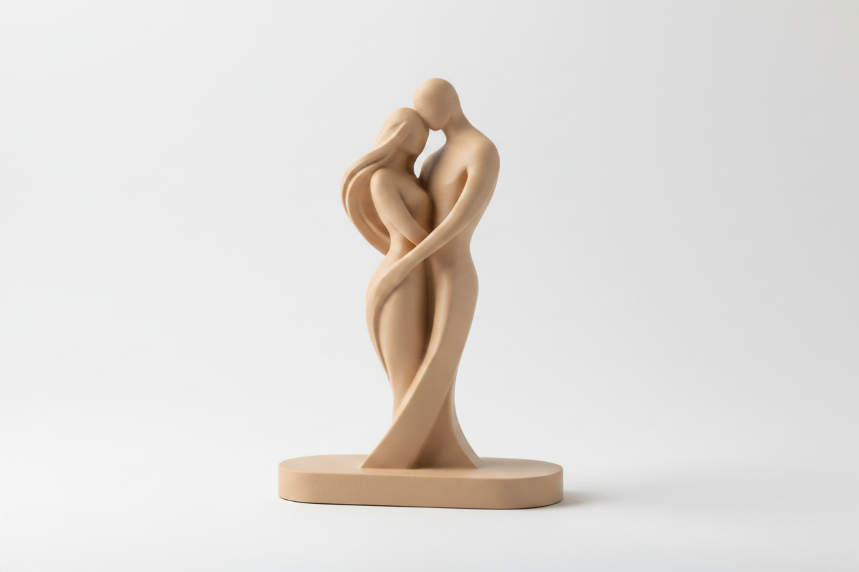 Abstract Couple Sculpture | Modern Minimalist Home Décor Statue