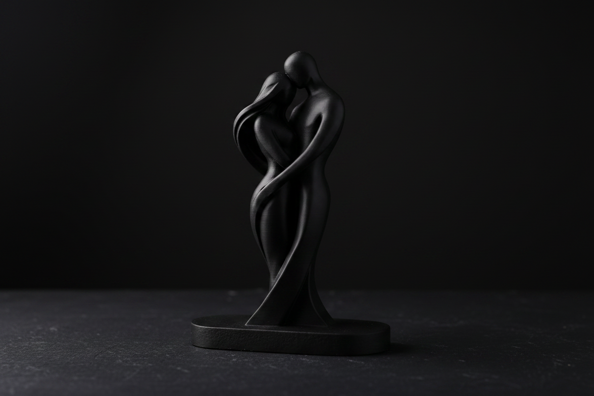 Abstract Couple Sculpture | Modern Minimalist Home Décor Statue