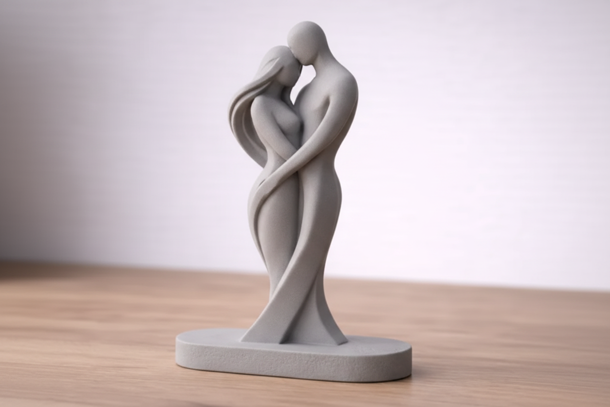 Abstract Couple Sculpture | Modern Minimalist Home Décor Statue