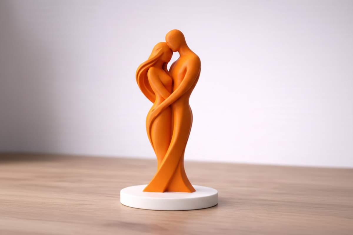 Abstract Couple Sculpture | Modern Minimalist Home Décor Statue